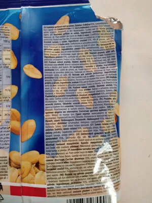Liste des ingrédients du produit Peanuts ROASTER AND SALTED Snackline 750g