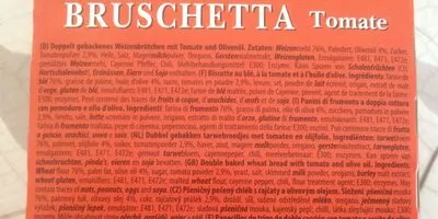 List of product ingredients Bruschetta Tomate Stiratini 