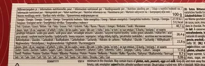 Lista de ingredientes del producto Chocolat noir extra 80% Maître Truffout 