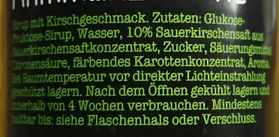List of product ingredients Mhmm...Kirsche Egger Getränke 0.5 l