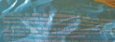 Lista de ingredientes del producto Ölz Butter Toast Ölz,  Ölz der Meisterbäcker 500 g