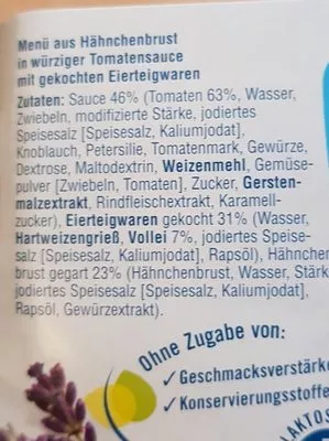 Liste des ingrédients du produit Weightwatchers Hähnchenbrustfilet Provencal, Mit P... Weight Watchers, WW 350 g