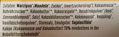 List of product ingredients Osteschoki Zotter 70 g