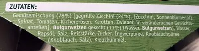 List of product ingredients Ideenküche mit Zucchini Bulgur Iglo 350 g