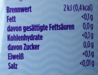 List of product ingredients Vöslauer Zitrone Prickelnd  