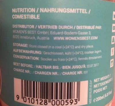 List of product ingredients Coconut ouil Women’s Best 