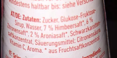 List of product ingredients Mautner Markhof Himbeere Zitrone Sirup Mautner Markhof 1841 0,7 l