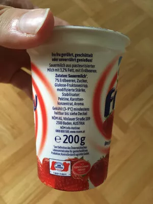 Lista de ingredientes del producto FruFru Nöm 200g