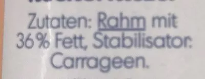 Liste des ingrédients du produit Schlagobers Nöm 0,25 l