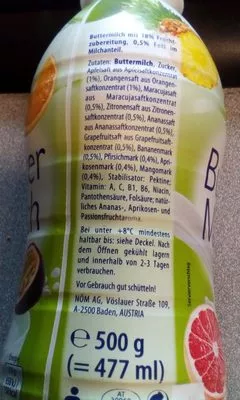 Liste des ingrédients du produit Buttermilch Good Milk, Nöm 500 g