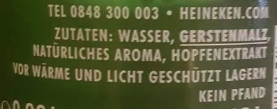 List of product ingredients Heineken 0.0  250 ml