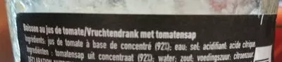 Liste des ingrédients du produit Tomate Minute Maid 200 ml
