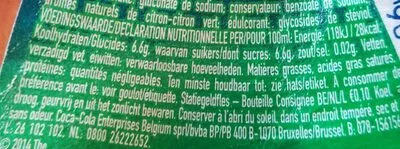 Liste des ingrédients du produit Sprite Sprite, Coca-Cola 200 ml