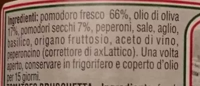 Lista de ingredientes del producto  Costa Ligure 180g