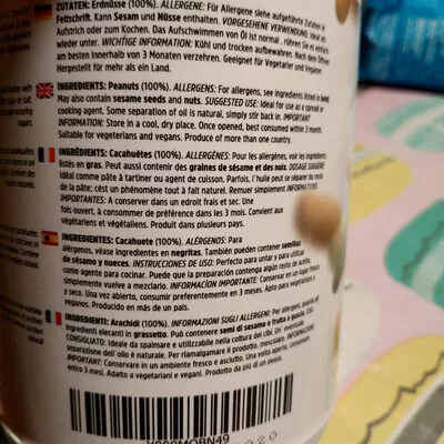 Liste des ingrédients du produit Peanut Butter Wehle sports 1 kg