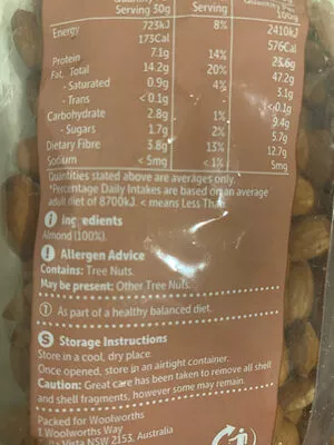 List of product ingredients  Woolworths 400