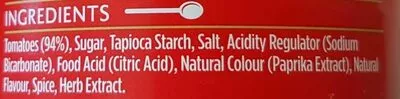 List of product ingredients Heinz big red soup for one Heinz 