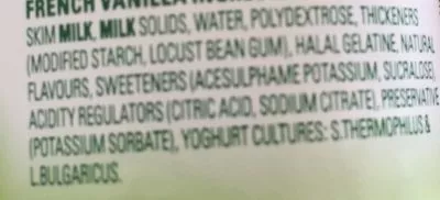 Lista de ingredientes del producto Yaourt à la Grecque Vanille Yoplait 1,050 kg (6 * 175 g)