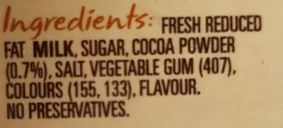 List of product ingredients PURA Classic Chocolate PURA 600 ml