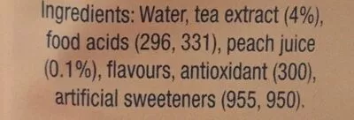 List of product ingredients Ice tea light Lipton 