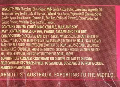 List of product ingredients Tim Tams Arnott's 18