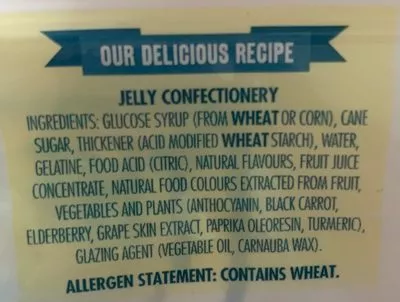 Liste des ingrédients du produit  The Natural Confectionary Company Ltd 
