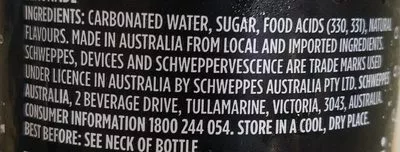 Liste des ingrédients du produit Schweppes Lemonade Schweppes 