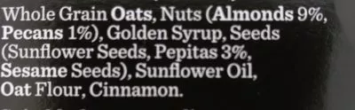 List of product ingredients Original Fruit Free Muesli Carman's 500 g