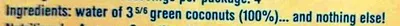 List of product ingredients Coconut Water Nudie 1L