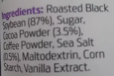 List of product ingredients roasted black beans connect foods 125 g