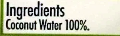 Lista de ingredientes del producto Coconut Water H2Coco 1L