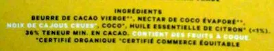 Liste des ingrédients du produit Cheesecake lemon caramel organic Chocolate lovingearth 80 g
