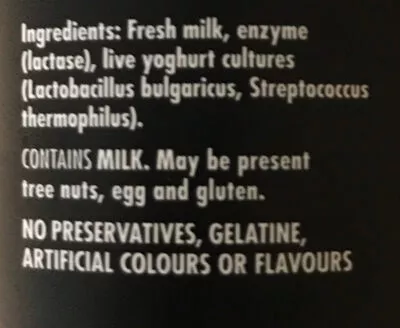 List of product ingredients Danone YoPRO Plain Yoghurt Danone 700 g