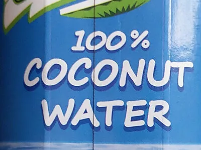 List of product ingredients stripped coconut water 100% stripped 1 l, 1 box