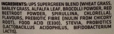 Liste des ingrédients du produit Ultimate Greens UPS 240g
