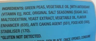 Lista de ingredientes del producto Harvest snaps baked pea crisps St-Hubert 