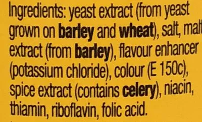 Lista de ingredientes del producto Yeast Extract  