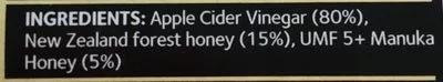 Lista de ingredientes del producto Manuka Honey & Apple Cider Vinegar Comvita 
