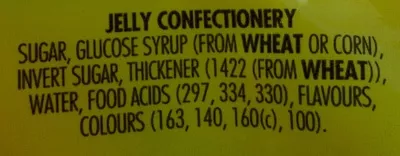 Liste des ingrédients du produit Sour Patch Kids Pascall 170 g