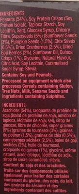 Liste des ingrédients du produit Nice & Natural Protein Nut Bars Nice & Naturzl, nice & natural 5