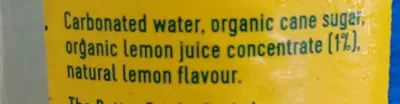 List of product ingredients Lemonade Organic Phoenix 330ml The Better Drinks 
