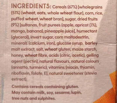 List of product ingredients Light'n'Tasty Sanitarium 525g