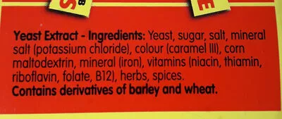 List of product ingredients Marmite Sanitarium 1.2 kg