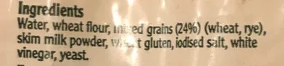 Liste des ingrédients du produit Vogels Toast Bread Mixed Grain Vogel’s 750g