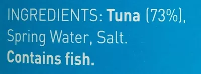 List of product ingredients Tuna - Chunky style in spring water Sealord 425 g