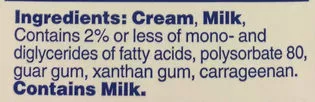 Liste des ingrédients du produit Crème à fouetter ANCHOR 1 l