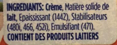 Lista de ingredientes del producto Crème pour cuisiner Anchor 