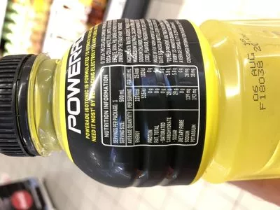 Lista de ingredientes del producto Powerade Lemon Lime  
