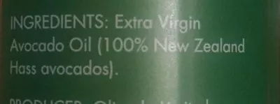 Lista de ingredientes del producto Olivado huile Avocats Extra Virgin 250ml Olivado 250ml