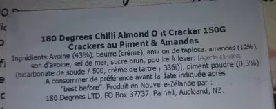 List of product ingredients Chili allons par crackers  